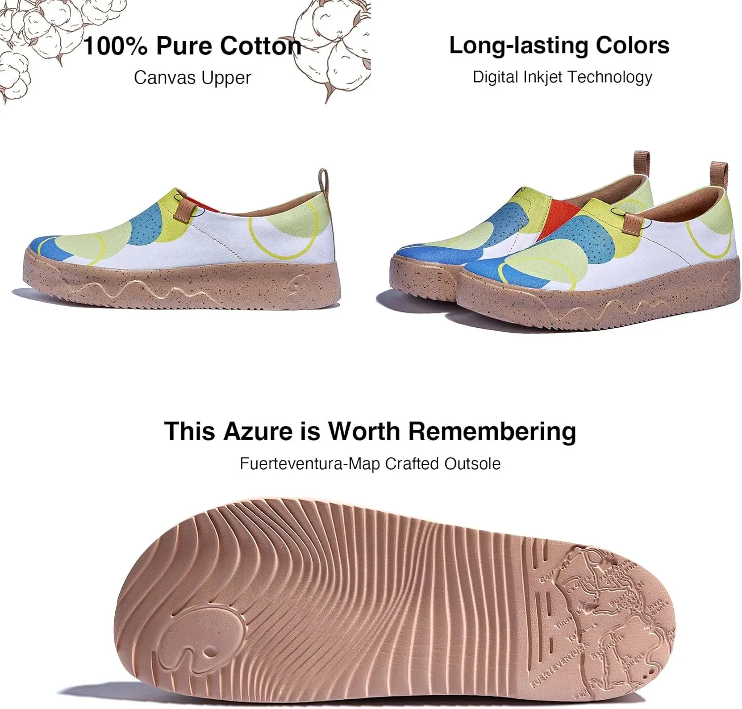 UIN Women's Art Travel Walking Shoes Slip On Casual Lightweight Wide Toe Fashion Sneaker Toledo Ⅸ