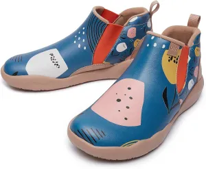 UIN Women's Walking Shoes High Top Ankle Boots Casual Lightweight Comfort Art Painted Fashion Sneaker Granada