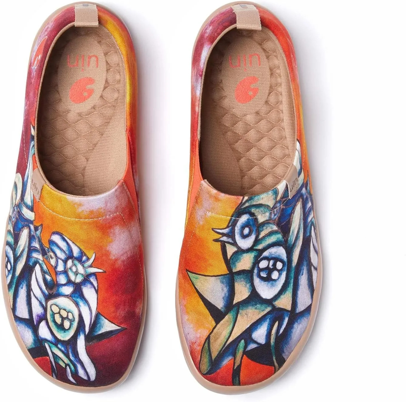 UIN Zoltan Women's Art Travel Shoes Comfort Slip On Loafers Lightweight Fashion Sneaker