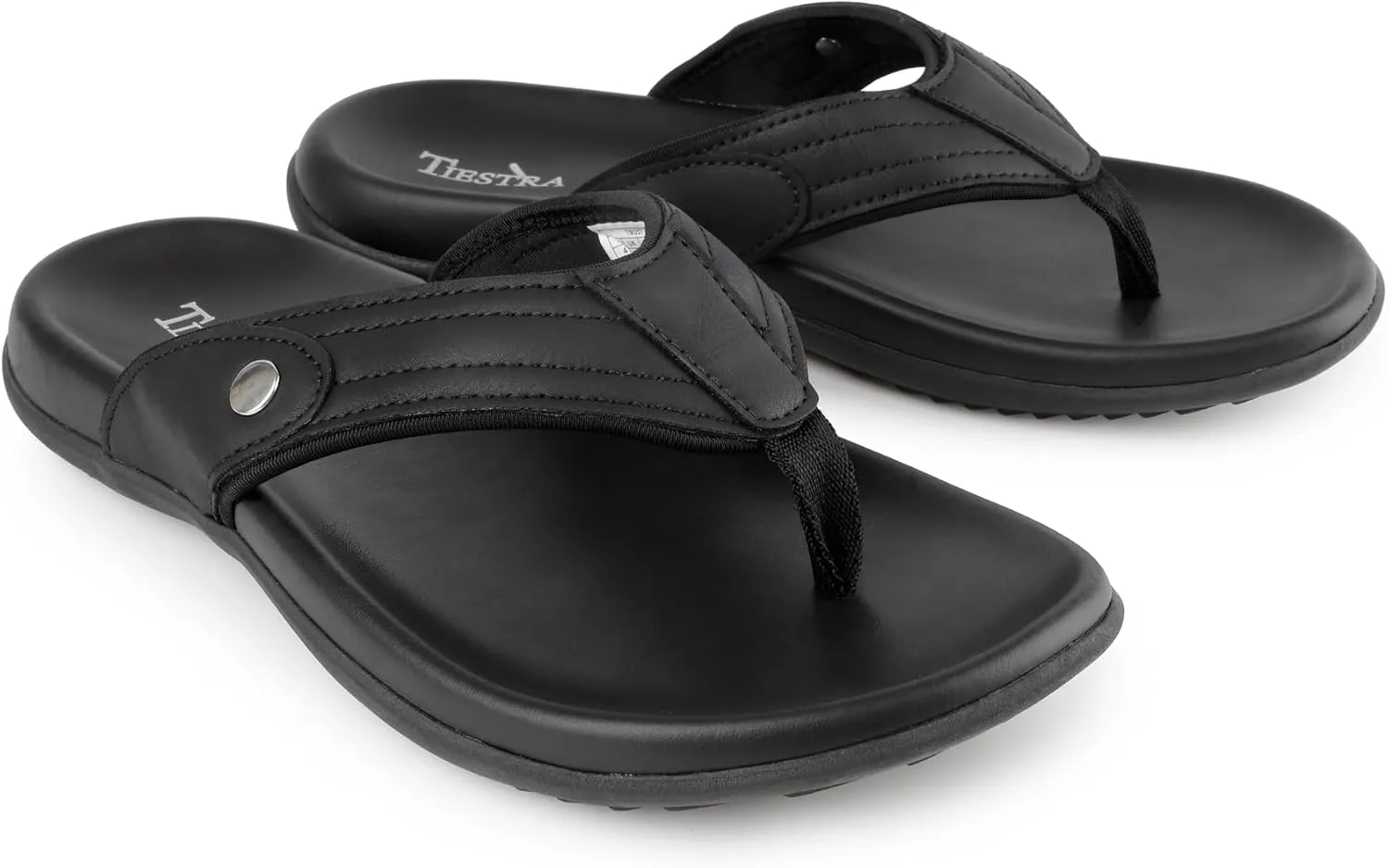 Ultra Soft Cushion Beach Flip Flops with Arch Support Thick Sport Sandals for Men Comfort Casual Thong Sandal Slip On Indoor Outdoor Durable Outsole, Water Friendly