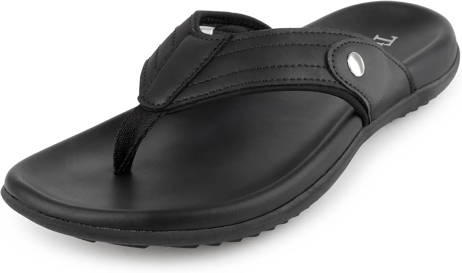 Ultra Soft Cushion Beach Flip Flops with Arch Support Thick Sport Sandals for Men Comfort Casual Thong Sandal Slip On Indoor Outdoor Durable Outsole, Water Friendly