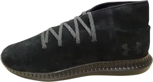 Under Armour UA Veloce Mid Suede Mens Hi Top Trainers 1296614 Sneakers Shoes (US 9, Black Black Black 001)