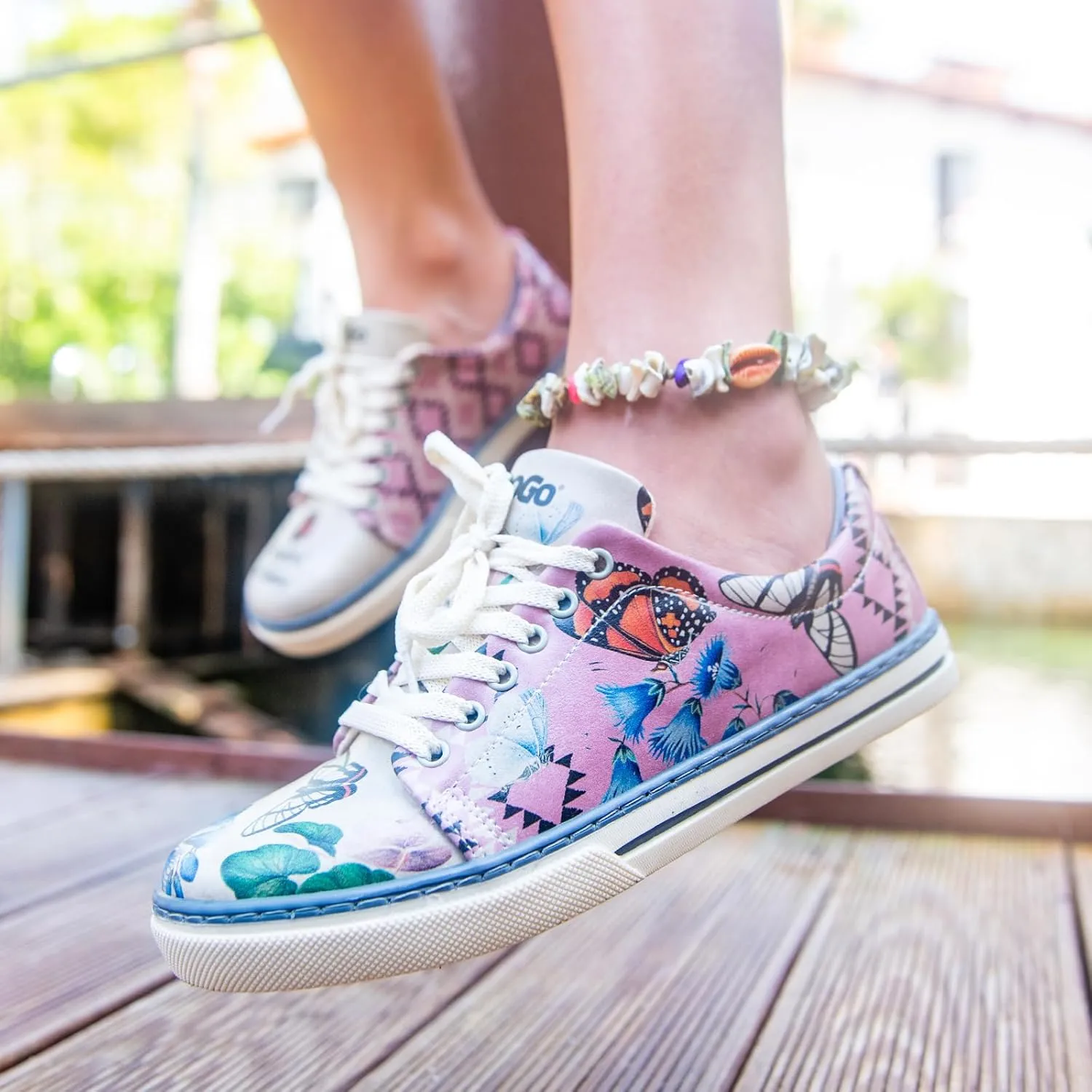 Vegan Leather Sneakers for Women - Handmade and Unique Design Fashion Sneakers for Women