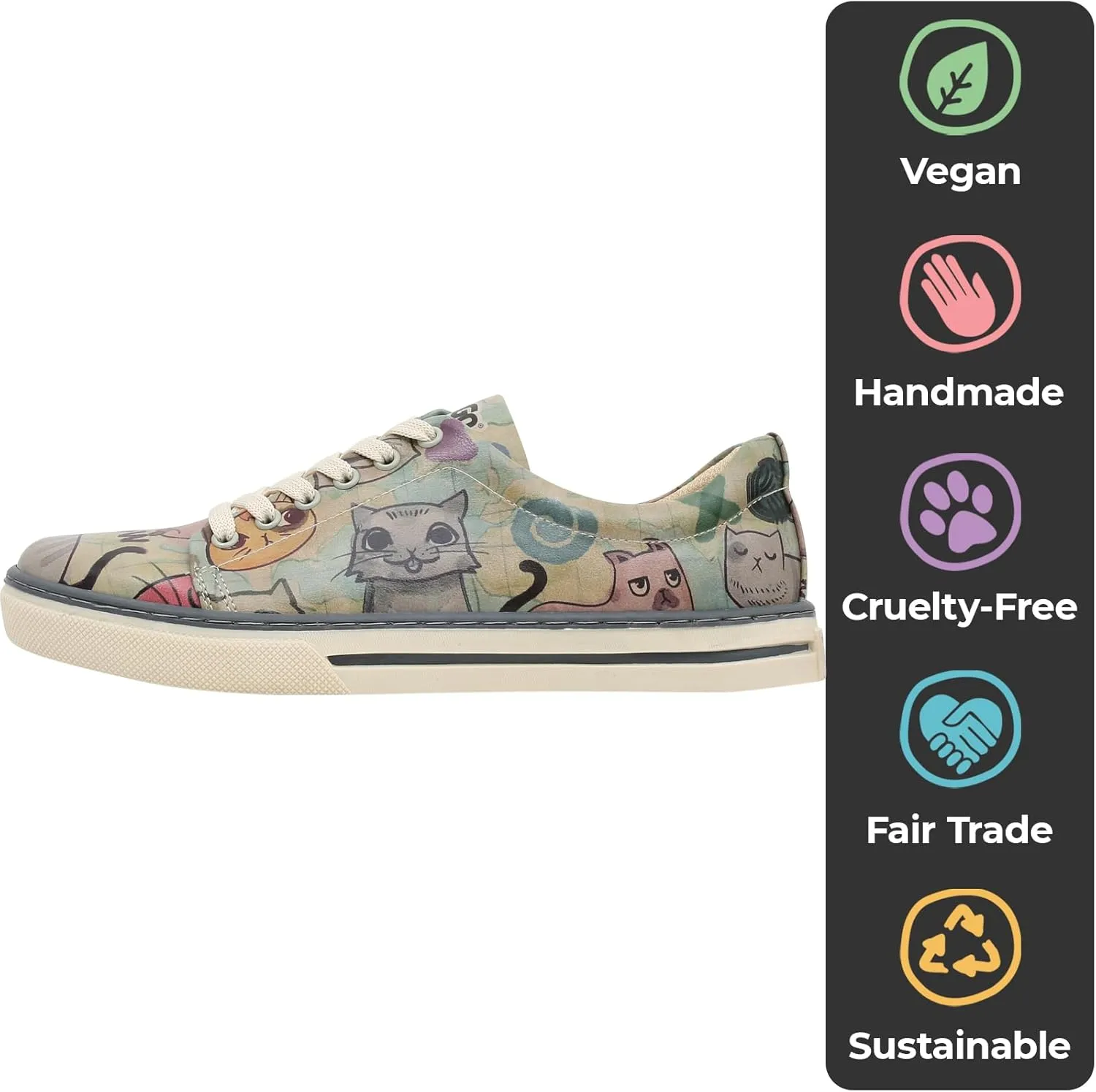 Vegan Leather Sneakers for Women - Handmade and Unique Fashion Sneakers for Women