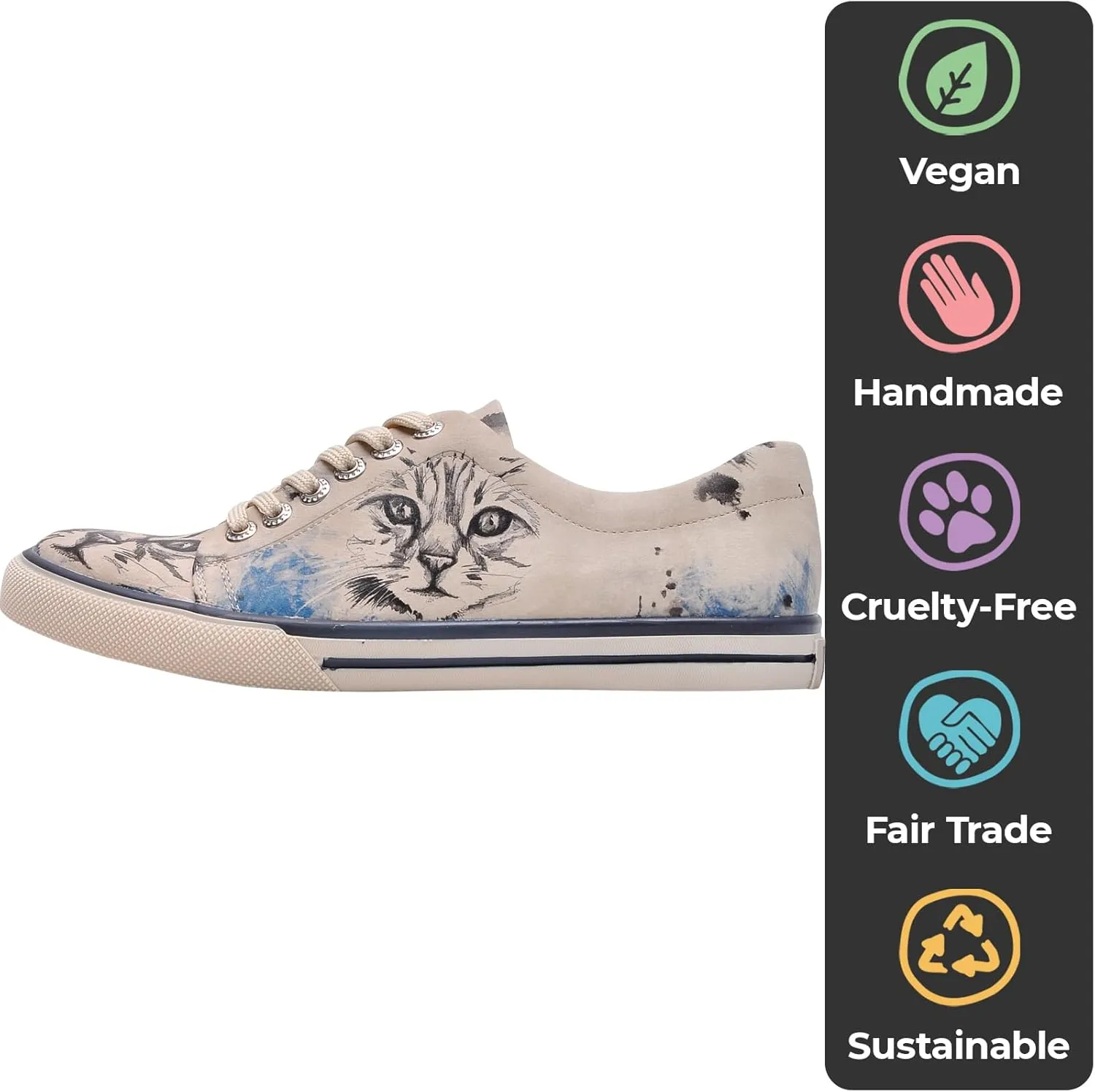 Vegan Leather Sneakers for Women - Handmade and Unique Fashion Sneakers for Women