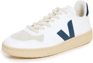 Veja Men's V-10 Sneakers, White/California, 10 Medium US