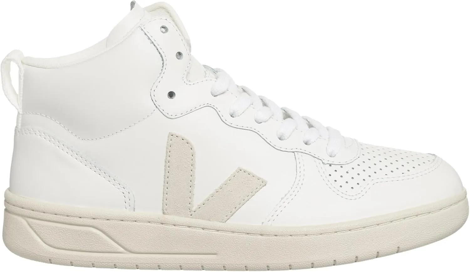 Veja Women V-15 high-top Sneakers White - Natural