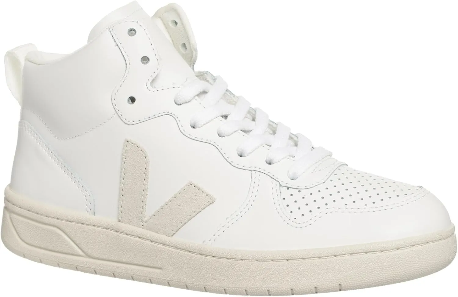 Veja Women V-15 high-top Sneakers White - Natural