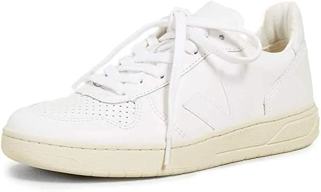 Veja-Women's V-10 Lace Up Sneakers, Extra White, 5 Medium US