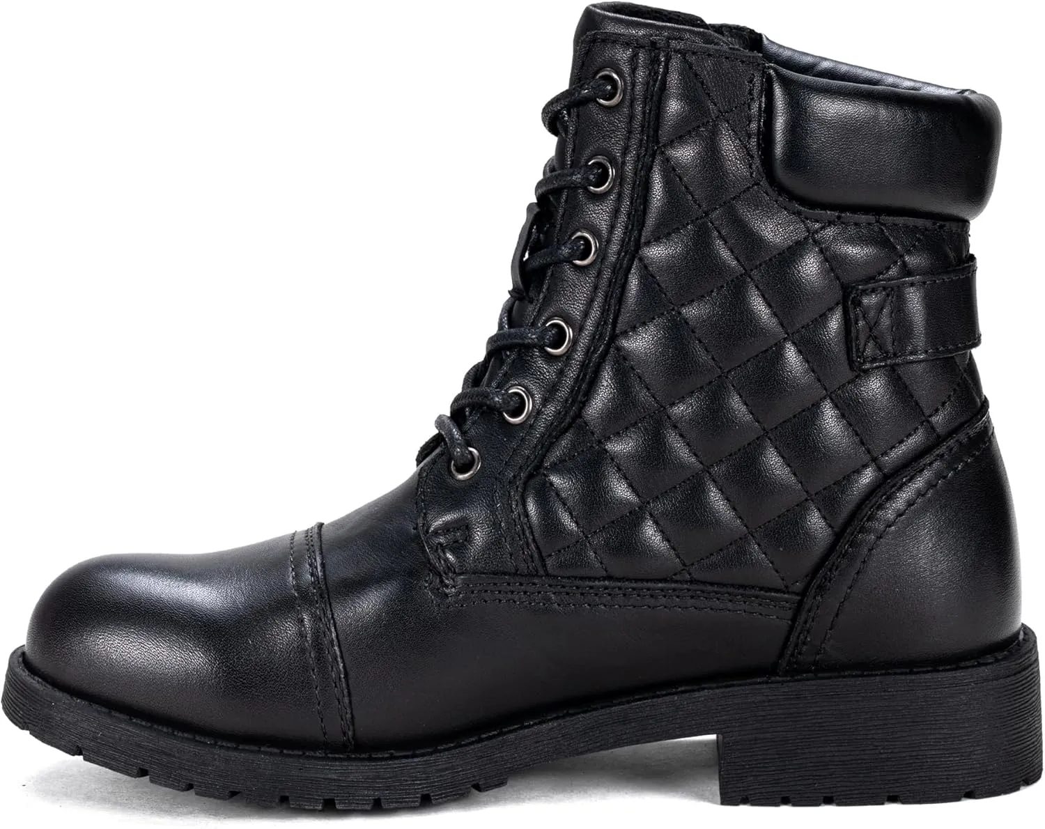 Vepose Women's Combat Ankle Boots, Lace up Comfortable Booties Low Heel