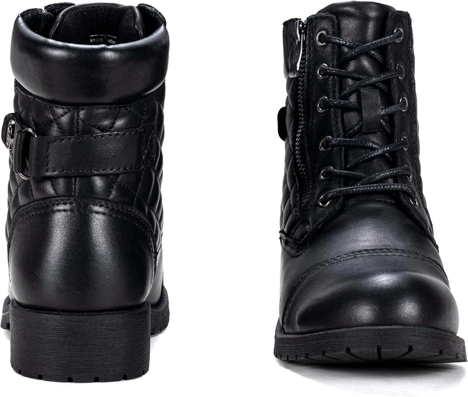 Vepose Women's Combat Ankle Boots, Lace up Comfortable Booties Low Heel