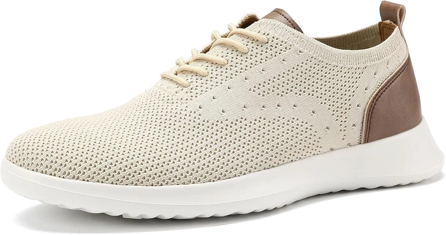 VILOCY Men's Casual Dress Oxfords Shoes Knit Lightweight Breathable Fashion Sneaker