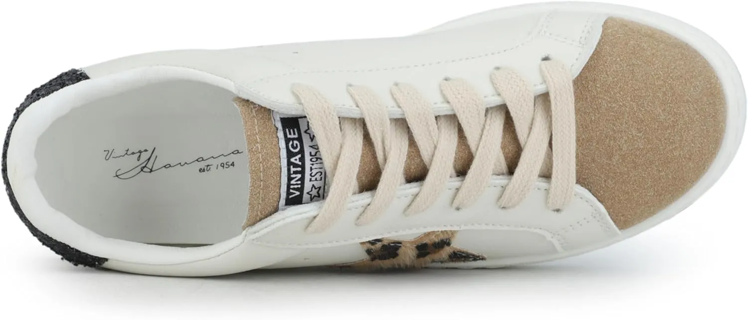 VINTAGE HAVANA Women’s Fashion Sneakers | Casual Lace up Low Top Tennis Shoes | Cute Trendy Dressy Sneakers