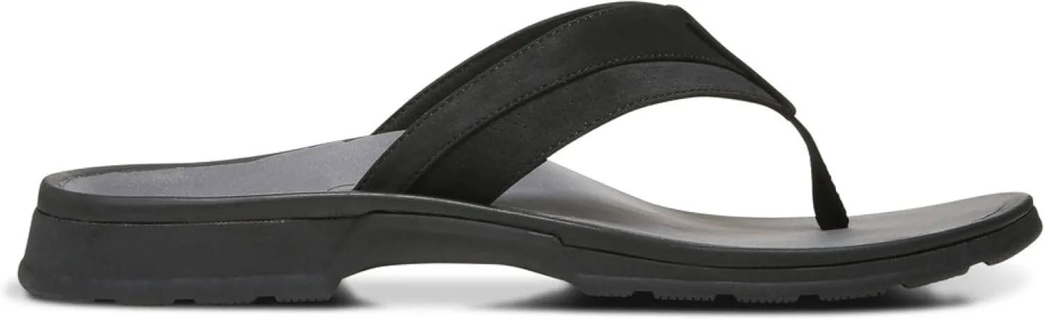 Vionic Men's Wander Wyatt Flip Flop Sandals- Supportive Men's Toe-Post Sandals That Include Three-Zone Comfort with Orthotic Insole Arch Support, Medium Fit