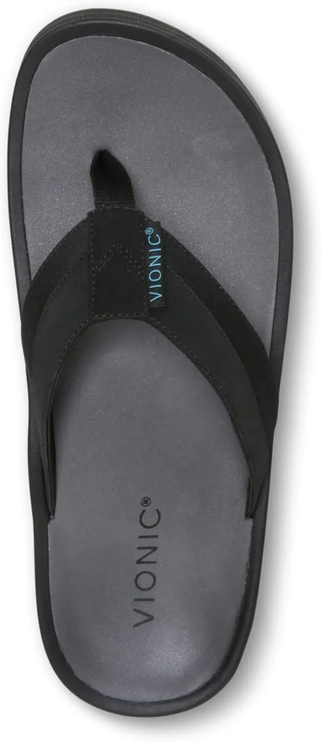 Vionic Men's Wander Wyatt Flip Flop Sandals- Supportive Men's Toe-Post Sandals That Include Three-Zone Comfort with Orthotic Insole Arch Support, Medium Fit