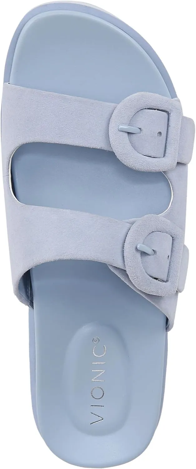 Vionic Women's Capitola Platform Sandal- Supportive Strappy Flatform Sandal That Includes an Orthotic Insole and Cushioned Outsole for Arch Support, Medium Fit