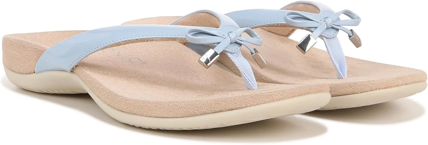 Vionic Women's Rest Bella Toe Post Sandal- Supportive Ladies Orthotic Sandals that include Three Zone Comfort with Arch Support- Flip Flop for Ladies, Medium and Wide Width Size 5-12