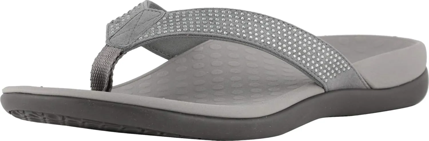 Vionic Women's Tide Rhinestones Toe-Post Sandal - Ladies Flip-Flop