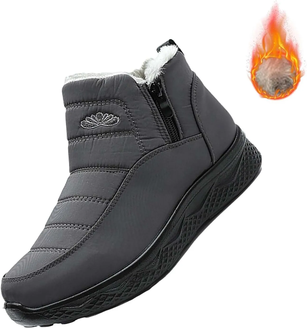 Waterproof Boots for Women Anti-Slip Mid-Calf Snow Boots Warm Outdoor Comfortable Hiking Booties
