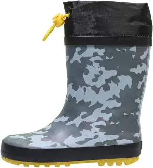 Waterproof Rain Boots for Toddler and Kids - Boys Girls Rubber Rain Boots with Easy on Handles for Outdoor Playing