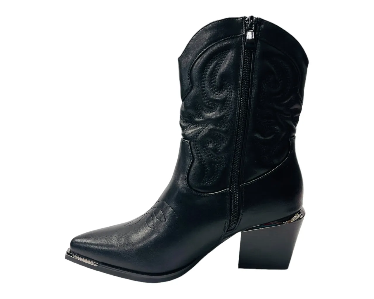 Western Cowboy Embroidered Ankle Boots