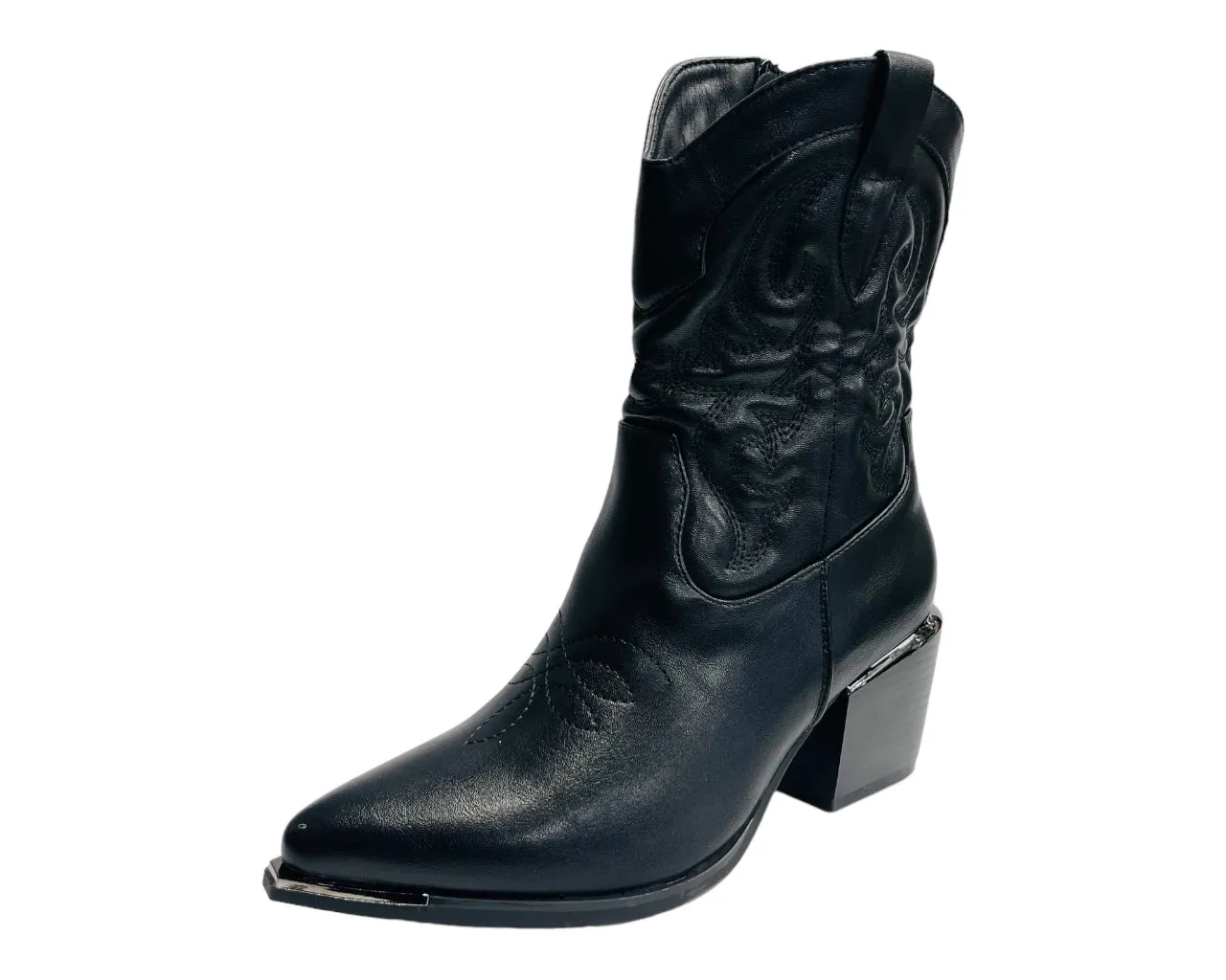 Western Cowboy Embroidered Ankle Boots
