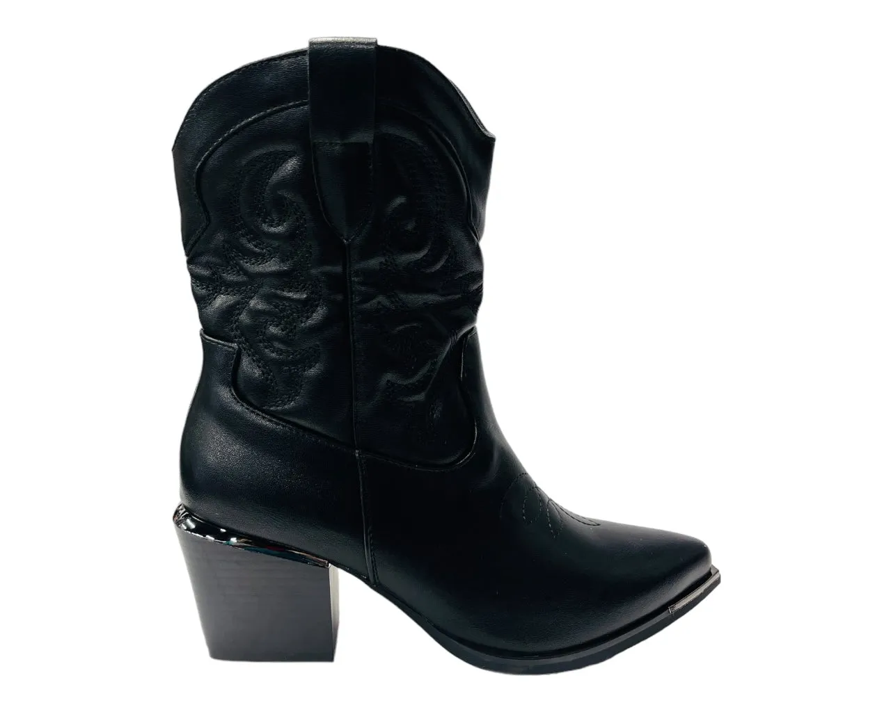 Western Cowboy Embroidered Ankle Boots