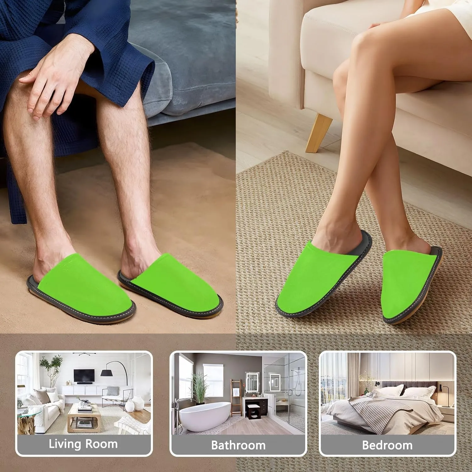 Wheat House Slippers for Women Men Non-Slip Comfortable Slippers