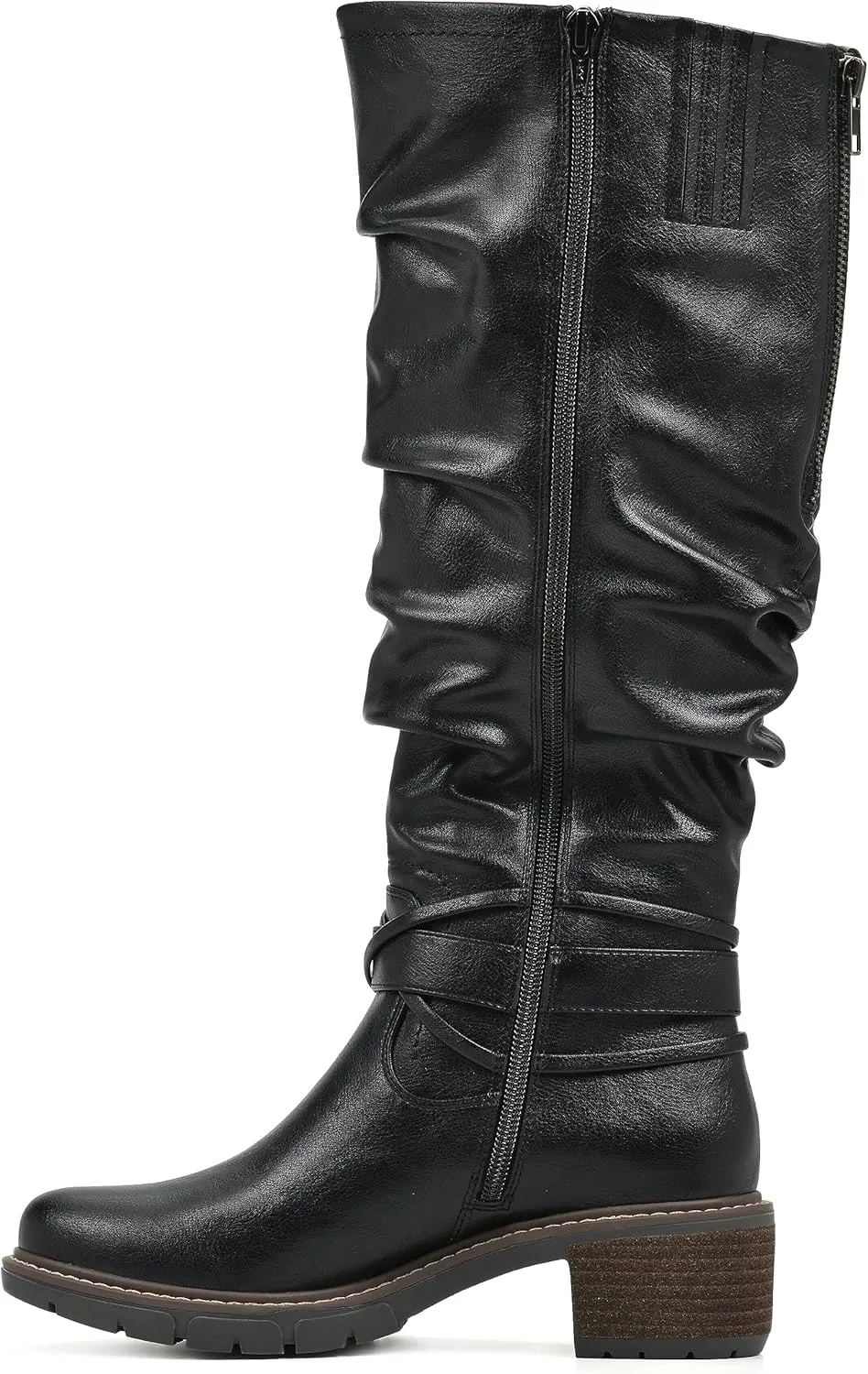 WHITE MOUNTAIN Women's Shoes Crammers Stack-Heeled Tall Boot