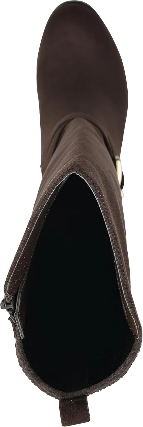 WHITE MOUNTAIN Women's Teals Block Heeled Dress Tailored Tall Shaft Boot