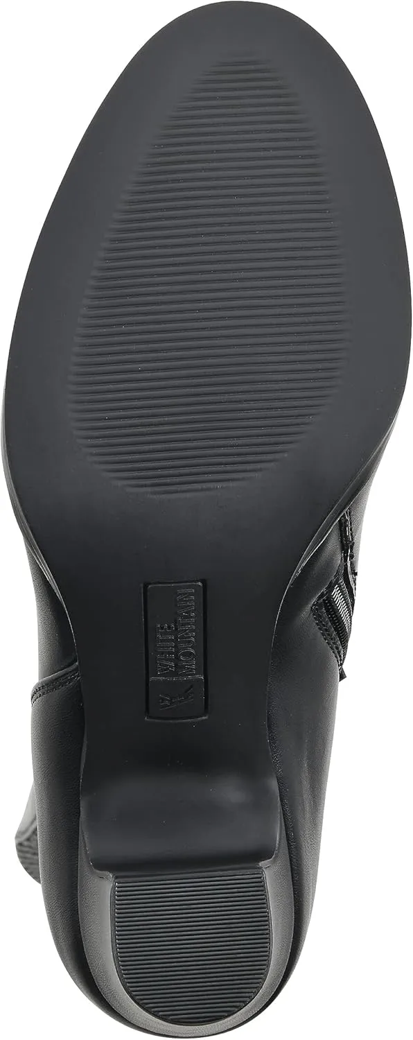 WHITE MOUNTAIN Women's Teals Block Heeled Dress Tailored Tall Shaft Boot