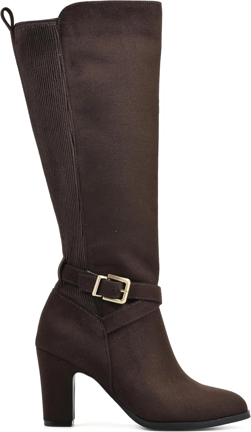 WHITE MOUNTAIN Women's Teals Block Heeled Dress Tailored Tall Shaft Boot