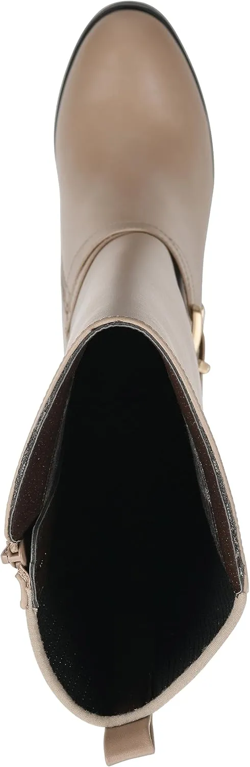WHITE MOUNTAIN Women's Teals Block Heeled Dress Tailored Tall Shaft Boot