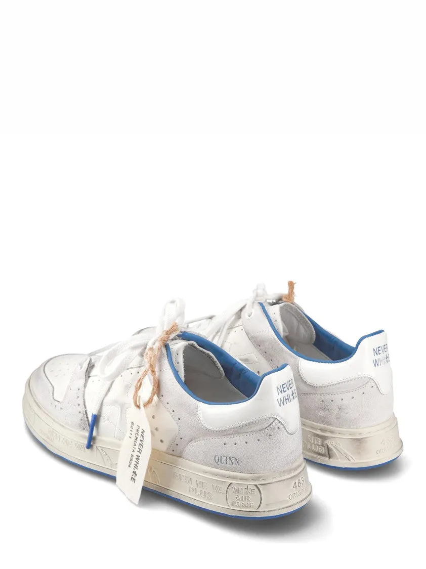 White Sneakers With Distressed Sole