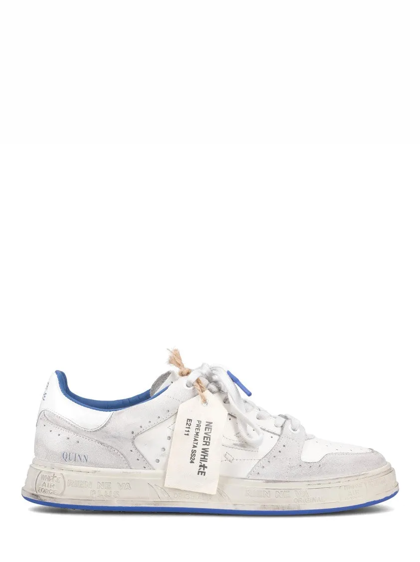 White Sneakers With Distressed Sole