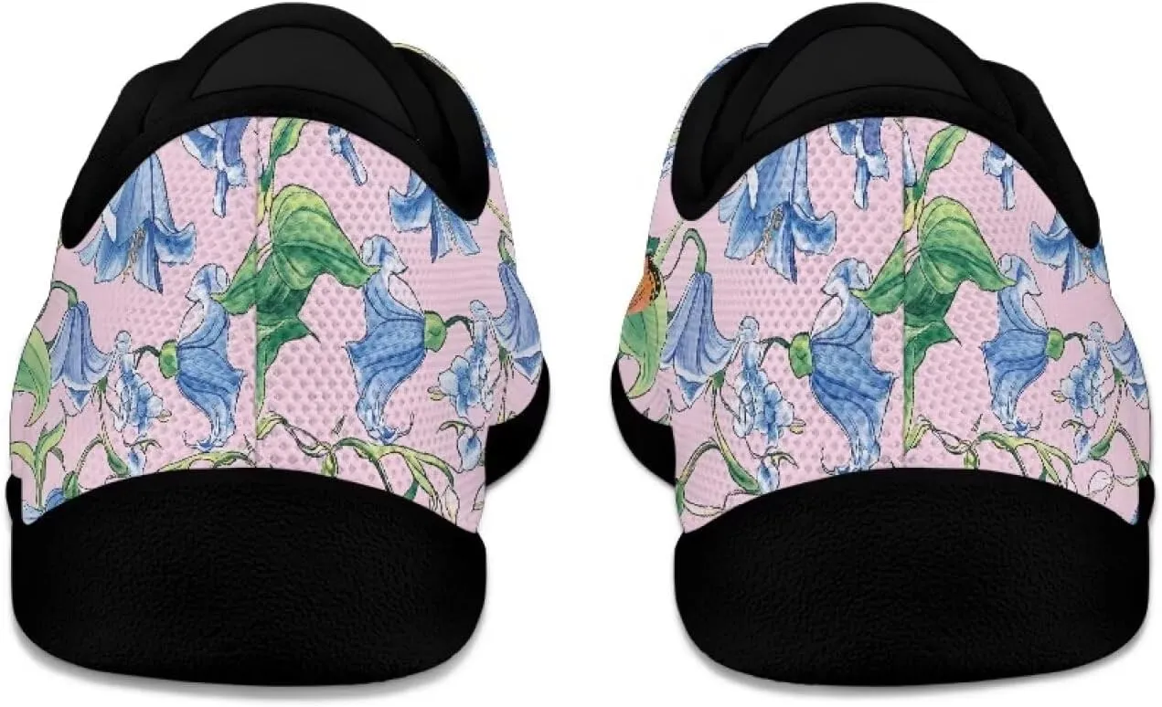 Women Comfortable Lace-Up Barefoot Shoes Lightweight Non Slip Sneakers Wide Toe Slip On Skate Shoe US Size 6-13.5 Black Sole