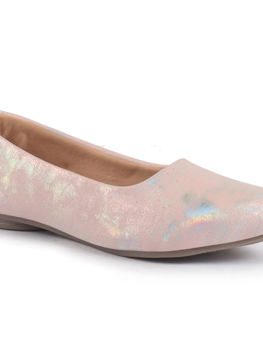 Women Comfortable Slip On Flat Ballerina Glittery Shiny Casual Ballet Driving Shoes Cushioned Insole