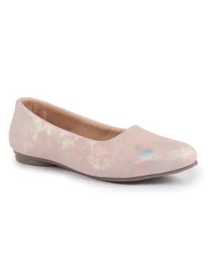 Women Comfortable Slip On Flat Ballerina Glittery Shiny Casual Ballet Driving Shoes Cushioned Insole