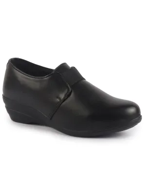 Women Elastic Strap Slip On Wedge Formal Shoes All Day Comfort Office Dress Shoes  Lightweight And Cushioned