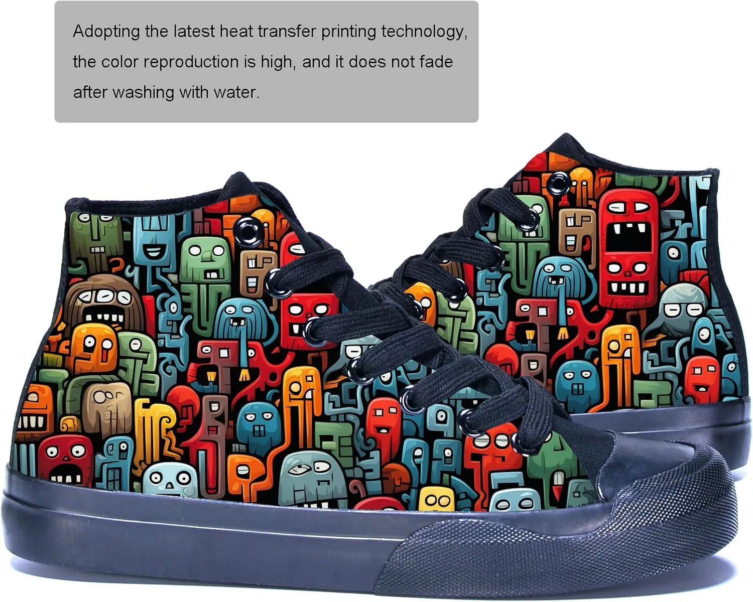 Women Fashion Sneakers Custom Personalized Design Patterns Printing Shoes with Photo Name Canvas Sneakers Customized Cosplay High-Top Shoes