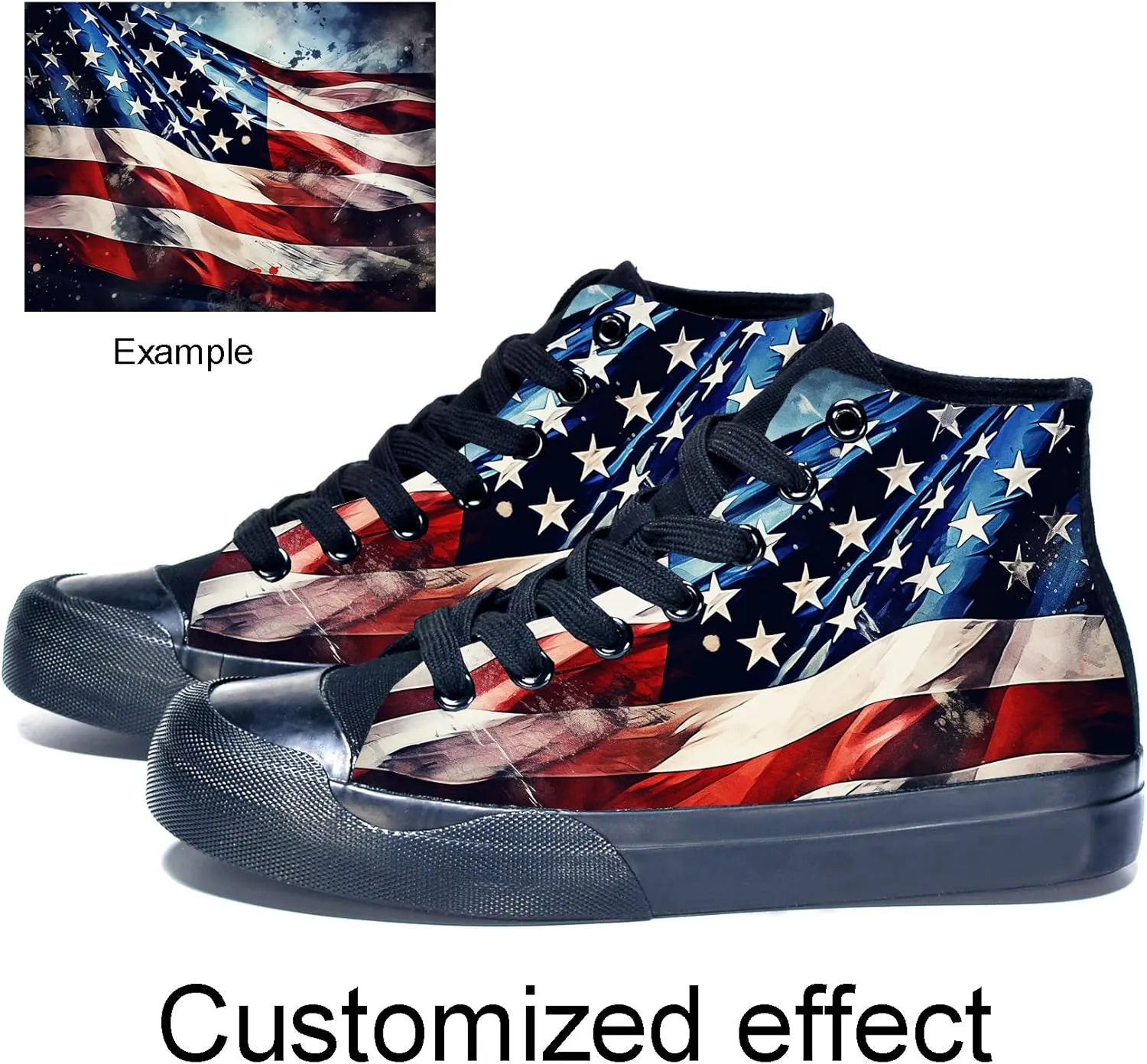 Women Fashion Sneakers Custom Personalized Design Patterns Printing Shoes with Photo Name Canvas Sneakers Customized Cosplay High-Top Shoes