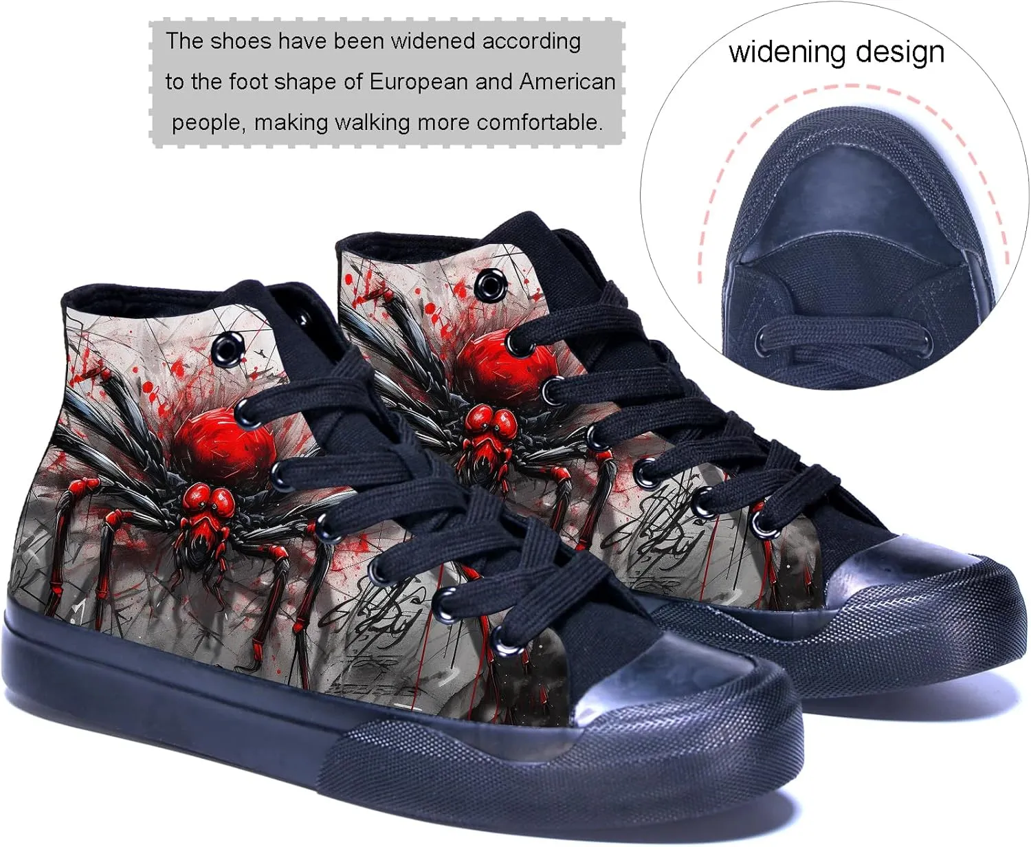 Women Fashion Sneakers Custom Personalized Design Patterns Printing Shoes with Photo Name Canvas Sneakers Customized Cosplay High-Top Shoes