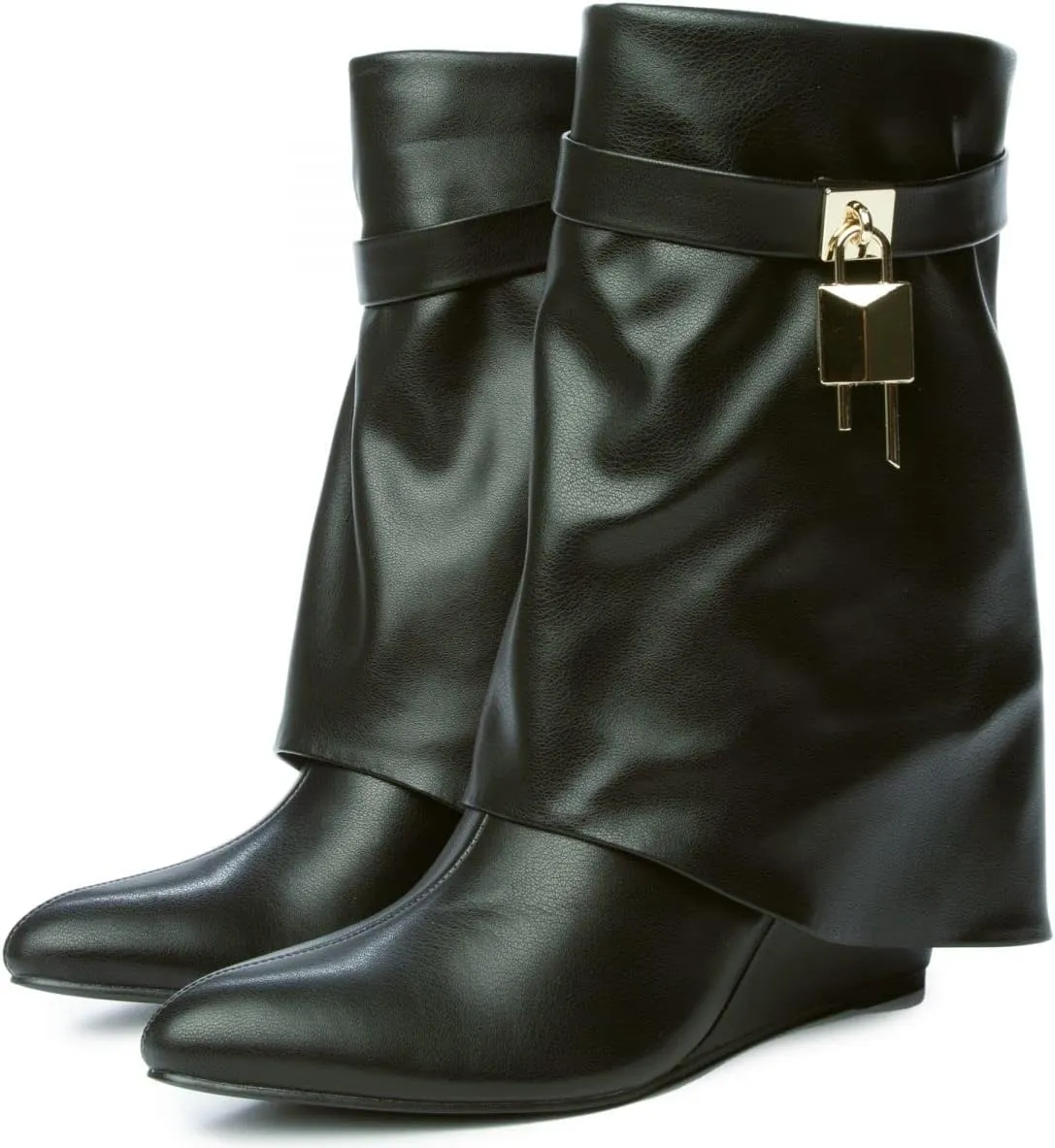 Women Mid-Calf Wedge Boot