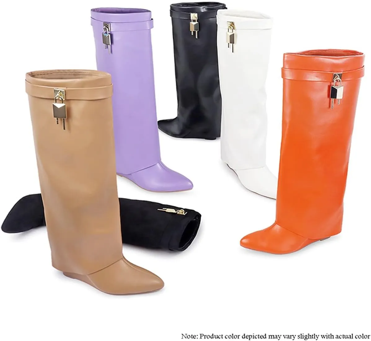 Women Mid-Calf Wedge Boot