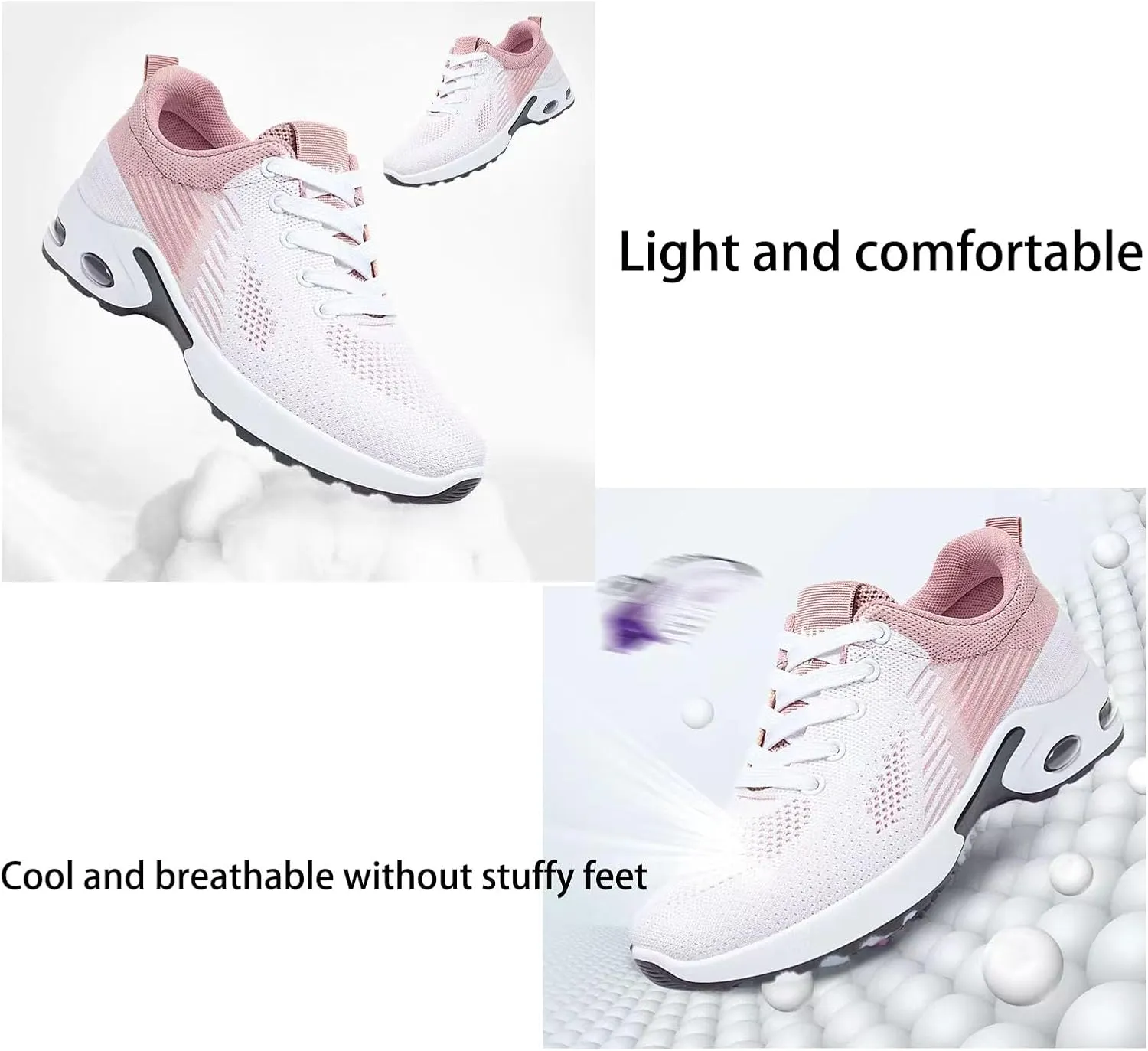 Women Orthopedic Sneakers Stylish Walking Shoes, 2025 New Air Running Shoes, Non Slip Walking Sneakers, Mesh Air Cushion Sneakers for Gym Workout Sports