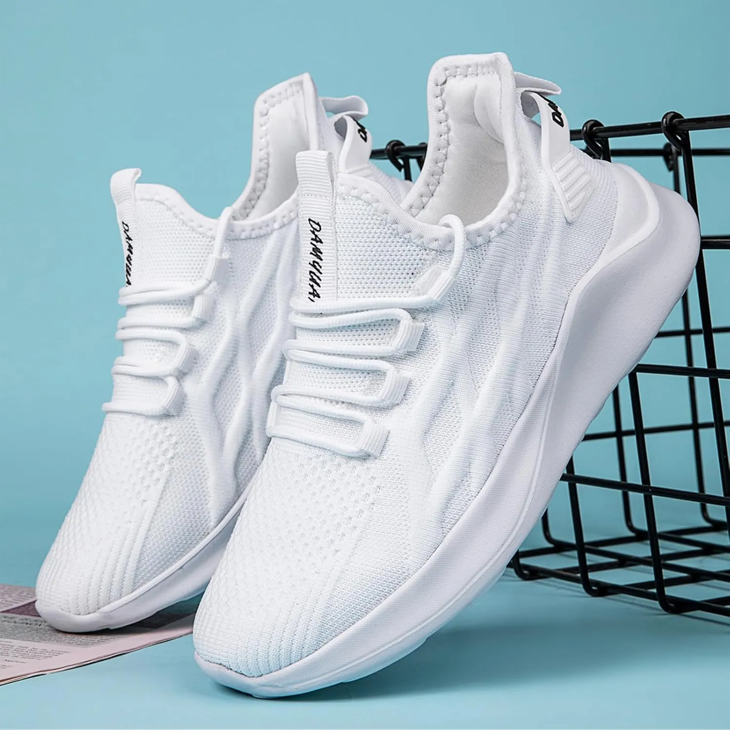 Women Tennis Running Shoes Walking Slip on Summer Gym Workout Athletic Comfortable Sneakers Black