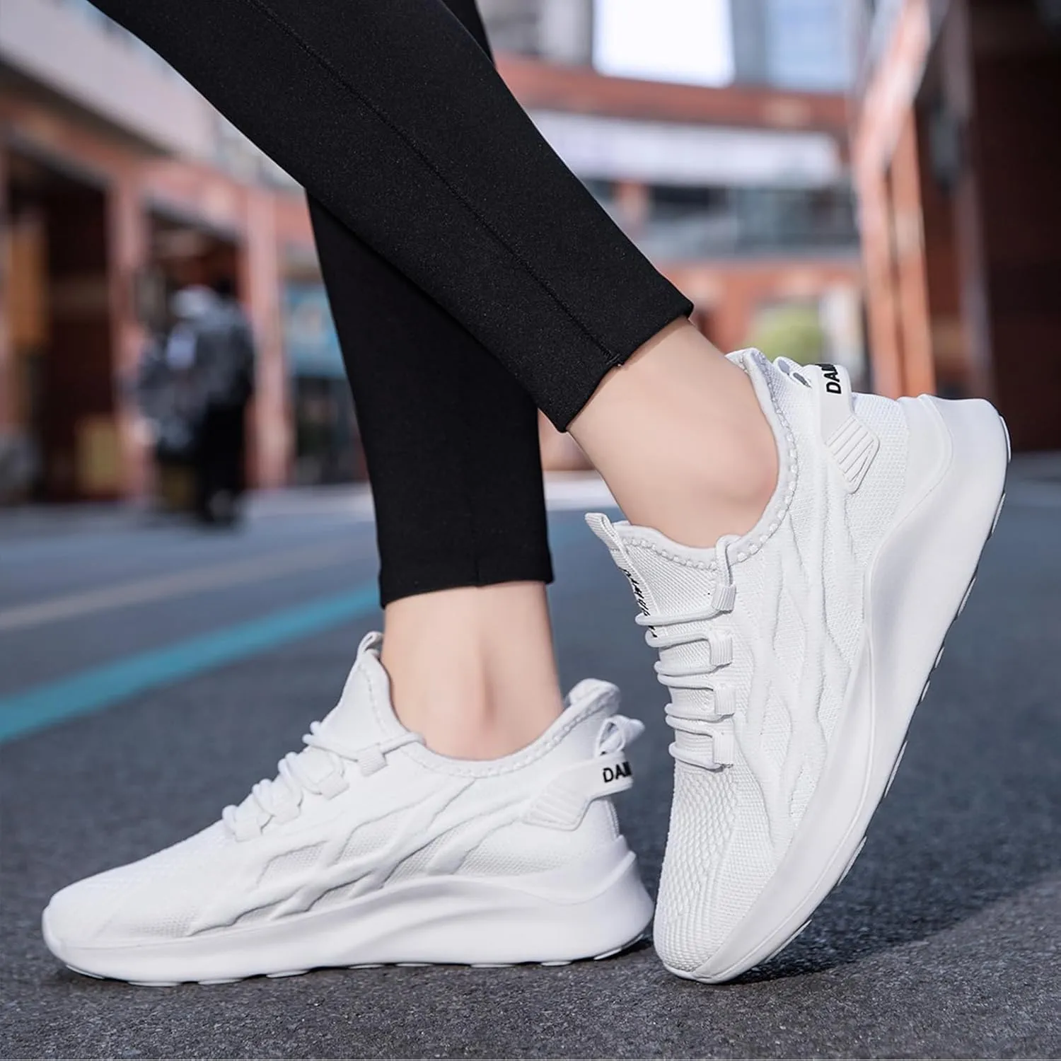 Women Tennis Running Shoes Walking Slip on Summer Gym Workout Athletic Comfortable Sneakers Black
