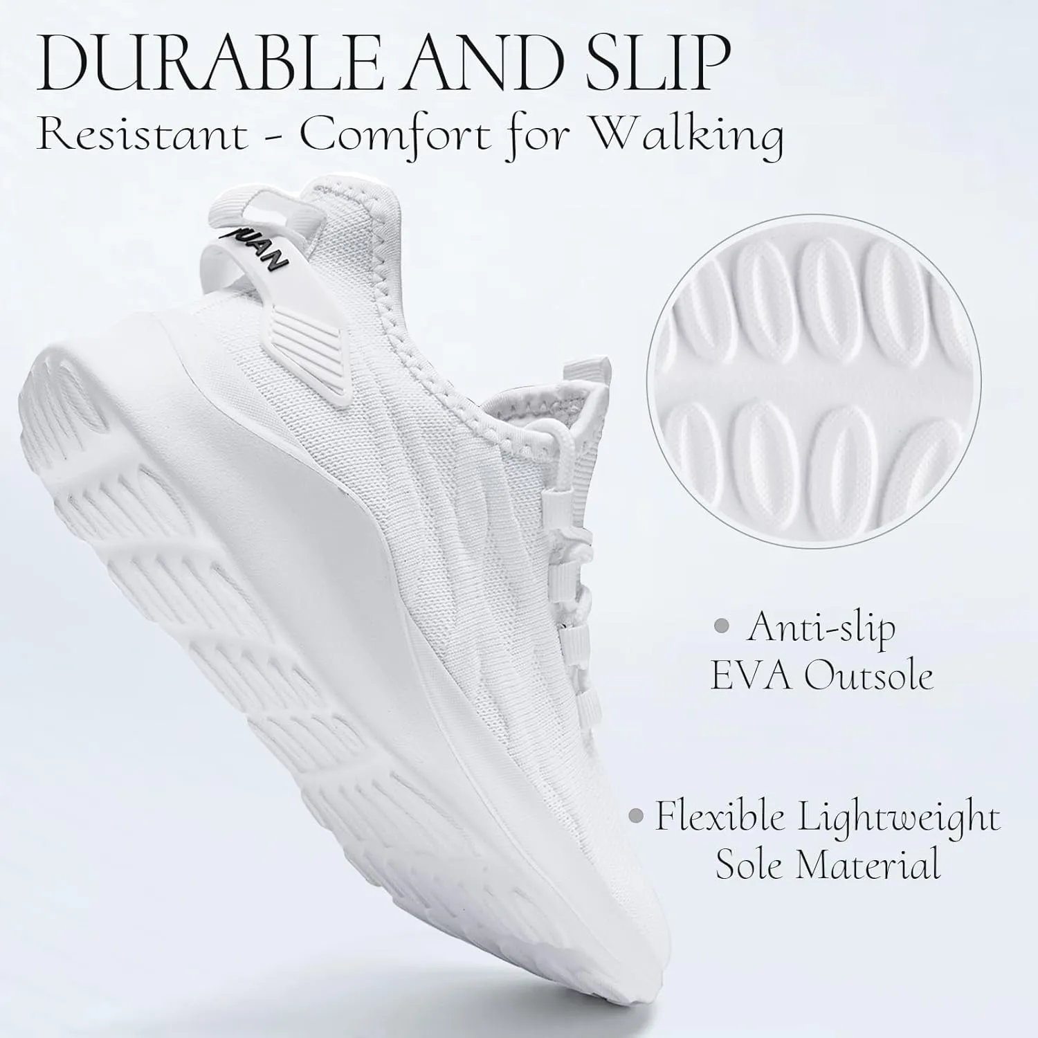 Women Tennis Running Shoes Walking Slip on Summer Gym Workout Athletic Comfortable Sneakers Black