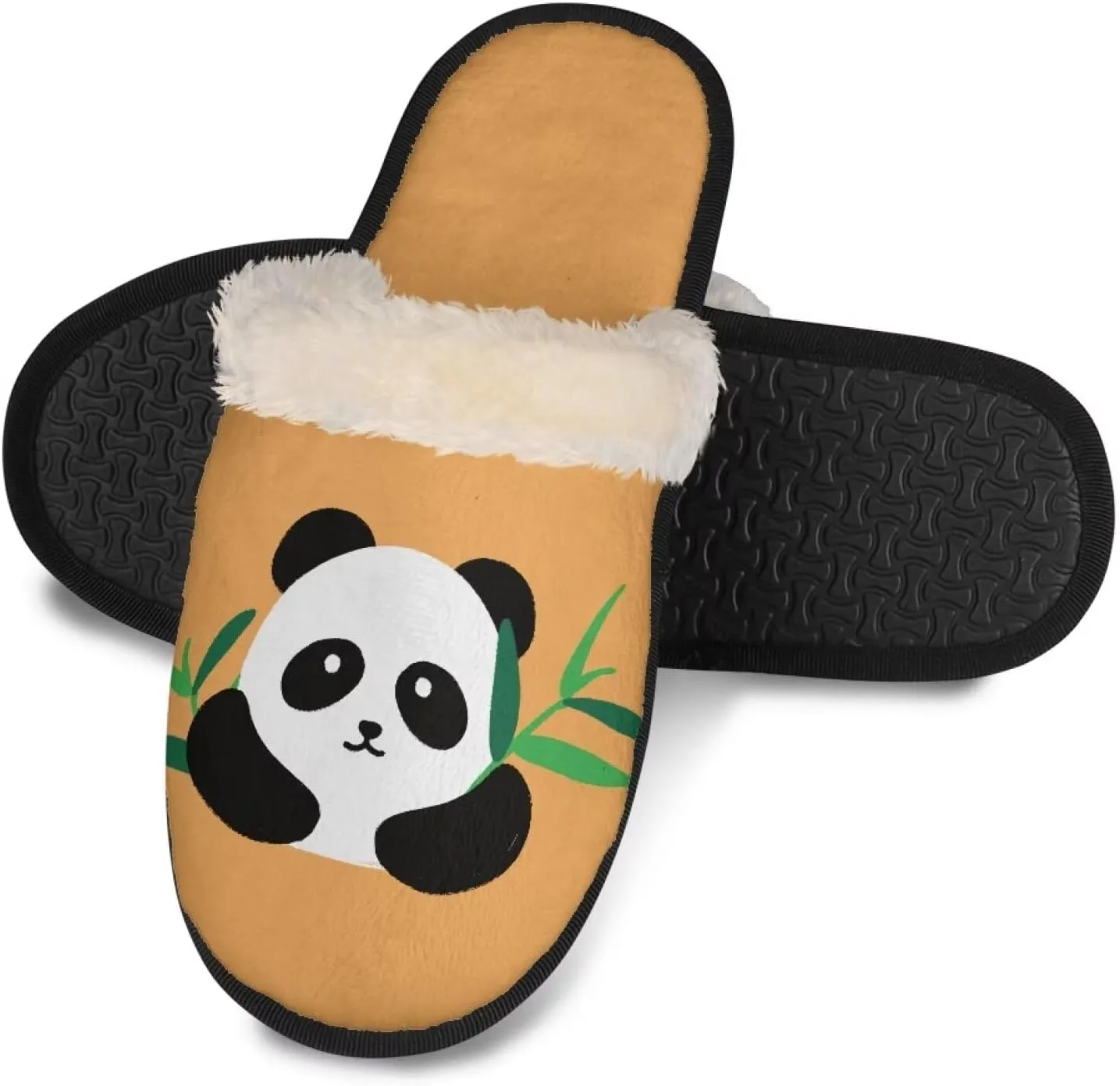 Women's Animal Plush Slippers Fuzzy Comfortable Anti-Skid Cotton Indoor Outdoor Slippers Slip-On Slippers for Ladies