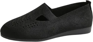 Women's Ballet Flats Soft Knit Lightweight Round Toe Slip On Comfort Ballerina Flat Shoes for Walking
